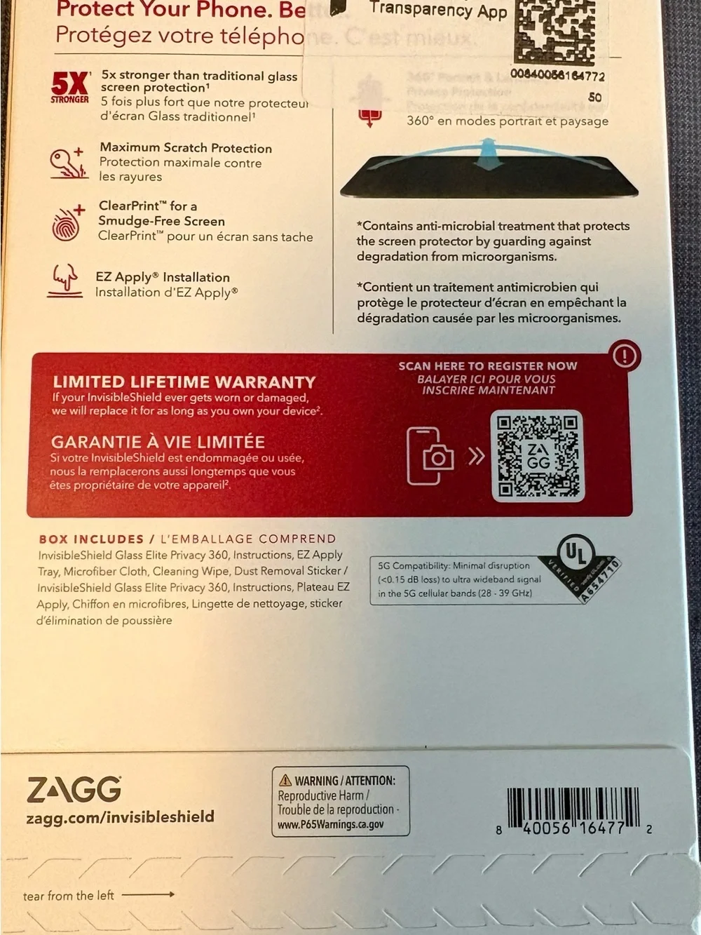 NEW ZAGG InvisibleShield Glass Elite Privacy 360 for Apple iPhone 14 Pro -SEALED